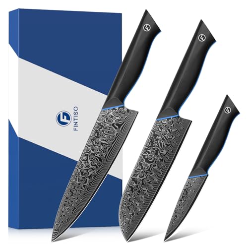 Image of 3PCS Kitchen Knife Set, Ultra Sharpe Chef Knife Set Forged of 67-Layer Japanese Damascus Steel, Premium Knives Set Professional Sharp Knives Set with G10 Handle