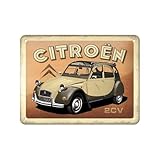 Nostalgic-Art Retro Blechschild, 15 x 20 cm, Citroen – 2CV – Geschenk-Idee für Citroen-Zubehör Fans, Original Lizenzprodukt (OLP), aus Metall, Vintage Design, Blechschilder Sprüche