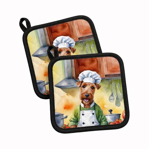 Caroline's Treasures Irish Terrier Set of 2 Kitchen Pot Holders