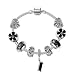 Produktbild A TE® Armband Charms Schwarz Beads Geschenk für Damen #JW-B23
