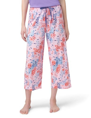 Image of HUE Women's Spring Pajama Separates Soft Whimsical Print Pjs with Flowers, Animals, Garden Themed Pjs, Cocktails