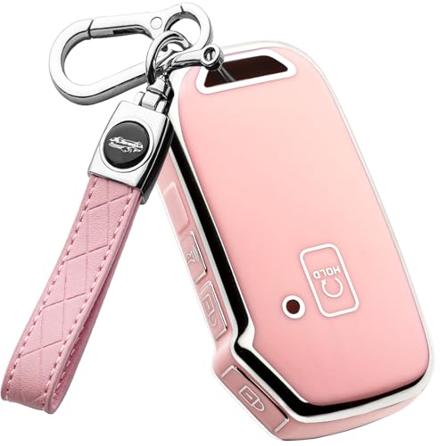 WTSHOPME Key Fob Cover Compatible with Kia Cerato Ceed Forte NIRO Sorento Seltos Sportage Soul Telluride Remote Smart Key