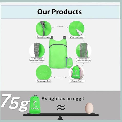 Mochila Plegable Ligera para Senderismo y Viaje miniatura 2