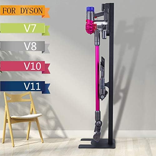 Vanell Stand Holders for Dyson V7 V8 V10 V11 Vacuum Cleaner NO Punch Nailless Wall Mount Bracket Attachment Holders (For Dyson Vacuum Cleaner, Black/ Stand and Docking Station)