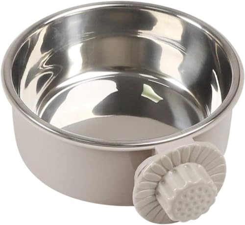 Cutdred ペットぶら下げボウル ハンガー ゲージ用 ペット食器 餌入れ 固定 ヘルスウォーターボウル 猫 犬 うさぎ 小動物用 食器 (a)