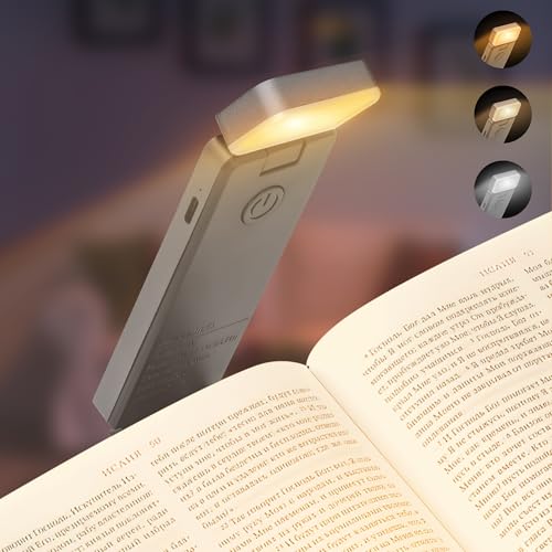 Listado de Iluminación para lectura comprados en linea. 44 Lámpara De Lectura, Luz De Lectura Con Clip, 3 Iluminaciónes y Cuatro 4 de Brillo, Luz de Libro Recargable con Batería de 500mAh y Carga USB-C, 180°Flexible Para Estudio,...