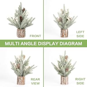 Super Holiday Small Christmas Tree, Artificial White Berry Mini Tabletop Christmas Tree Decorations, for Home Holiday Indoor Party Xmas Winter Decor. Super Holiday Small Christmas Tree Artificial White Berry Mini Tabletop Christmas Tree Decorations for Home Holiday Indoor Party Xmas Winter Decor