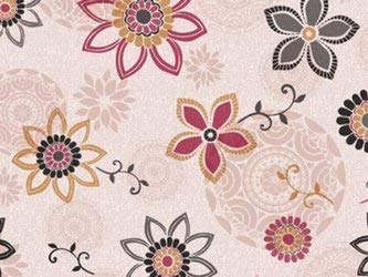 Preisvergleich Produktbild Weichschaummatte Badvorleger Bodenbelag Weichschaumbelag Antirutschmatte Badezimmermatte Sicherheit Meterware Blumen Rosa Gelb Graphit Grau 65 cm Aqua Mat 4044-2 (65 x 200 cm)