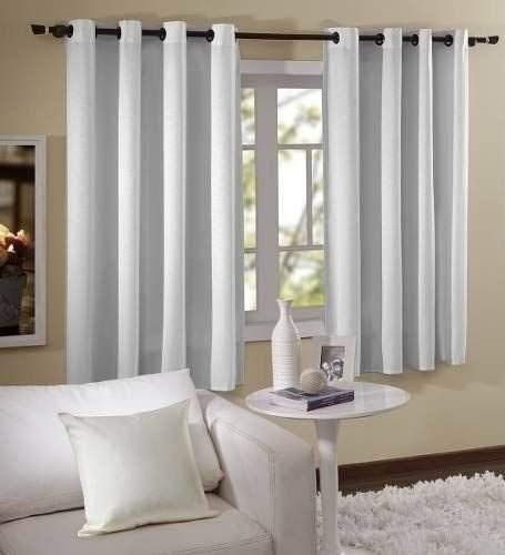 Cortina Para Janela Barcelona C/Ilhoses 2,00x1,80 Branca Admirare