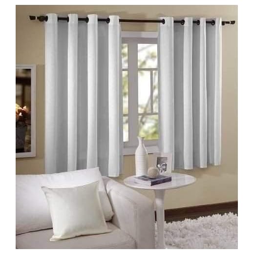 Cortina Para Janela Barcelona C/Ilhoses 2,00x1,80 Branca Admirare