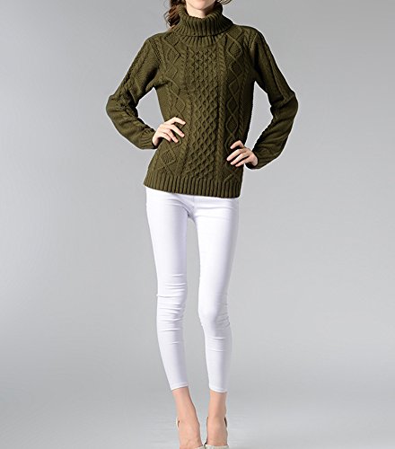 Donna Casuale collo Alto Maniche Lunghe Pullover