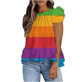 Ur_Ben Damen 50er Bluse Geknotete Bluse Bluse äRmellos TüLl Bluse Batik Bluse Bluse Spitze BH Bluse Dirdnl Bluse Bluse Armellos Assymetrische