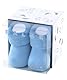 FALKE Unisex Baby Socken Erstling B So Baumwolle einfarbig 1 Paar, Blau Crystal Blue 6290, 50-56