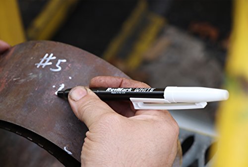 Revmark Bright Series Industrial Marker - 6 Pack - Made In Usa - Replaces Paint Marker For Metal, Pipe, Pvc - White #TOP5