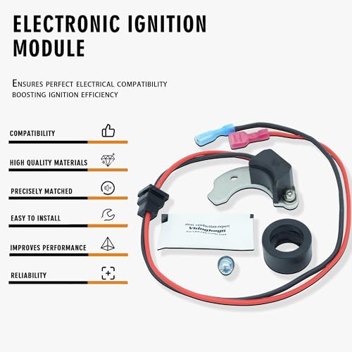 Image of AC905535 Electronic Ignition Module Harness Waterproof Compatible with 1954-1981 VW Beetle Super Beetle Karmann Ghia Campmobile Fastback Squareback 009 1.1L 1.2L 1.3L 1.5L 1.6L 1.7L 1.8L