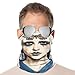 SEBNATAL Fashion Face Mask for Cold Weather Sport, Neck Gaiter Warmer Easy to Clean, Breathable Goth Gotik Gothic Eyelash Scarf for Men Women