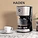 Haden 12 Cup Programmable Drip Coffee Maker Coffee Machine Bundled with Dorset 4 Slice Wide Slot Stainless Steel Toaster, Putty & Chrome