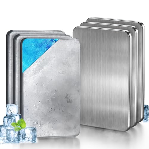 強力保冷剤 驚異の保冷力 Mサイズ 6個セット【倍速凍結&長時間保冷】ステンレス製アイス保冷剤 コンパクト 長持ち 繰り返し使用可 防災用にも最適