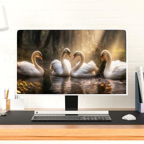 Image of Owl Waterproof 22, 23, 24, 25 Inch Anti-Static Dustproof LCD /LED /HD Natural Animals Desktop Computer Monitor Cover Monitor Accessories Laptop TV LCD Screen Decoration for Tablet