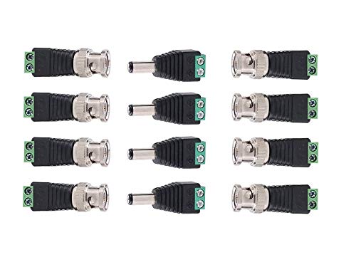 RIVER FOX Set of Bnc Connectors Screw Type (Green) X 8 Pieces and Dc Connectors Screw Type (Green) X 4 Pieces for CCTV Camera Dvr (B084C4QD6B) Amazon Price History, Amazon Price Tracker