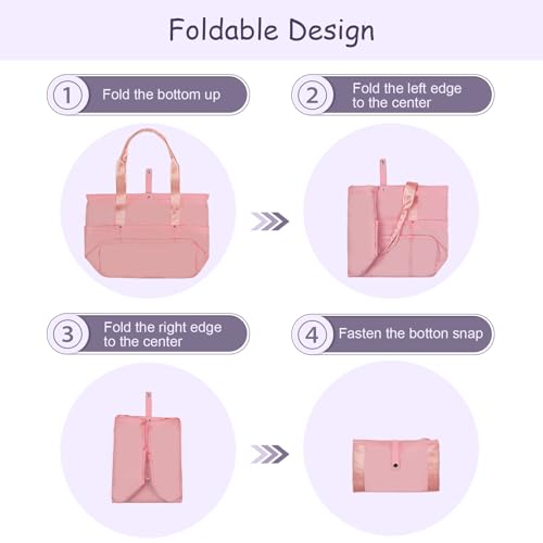 Work Bags for Women- Nursing Clinical Bag with Zipper Large Foldable Travel Bag Water-Resistant Handbag3