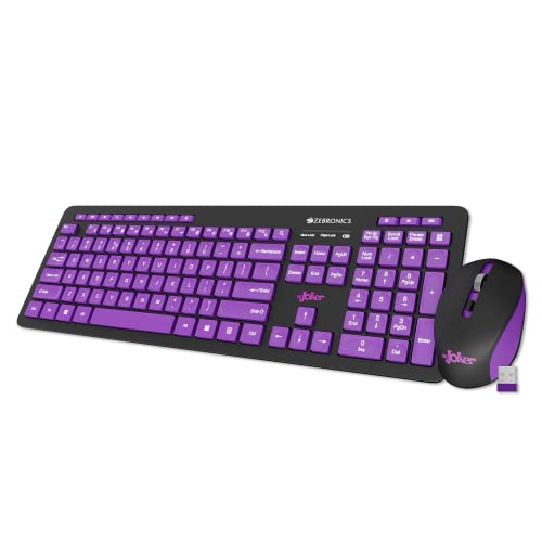 Zebronics DC Joker Edition Companion 500 Wireless Combo With Silent Use, Chiclet Keys, 1600 DPI, Power Saver, ON/Off Switch, Integrated Multimedia And Slim Design For Rs. 1140 @ 62 %