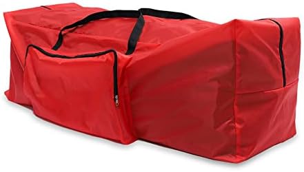 ASAB Christmas Tree Storage Bag | 1x Large Xmas Decoration Waterproof Bag with Carry Handles | 7ft Christmas Tree Storage | Zip Fastening Xmas Tree Storage And Organiser Bag | Red