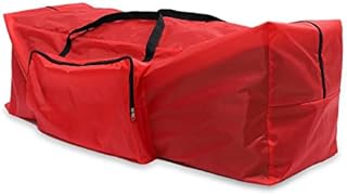 ASAB Christmas Tree Storage Bag | 1x Large Xmas Decoration Waterproof Bag with Carry Handles | 7ft Christmas Tree Storage | Zip Fastening Xmas Tree Storage And Organiser Bag | Red
