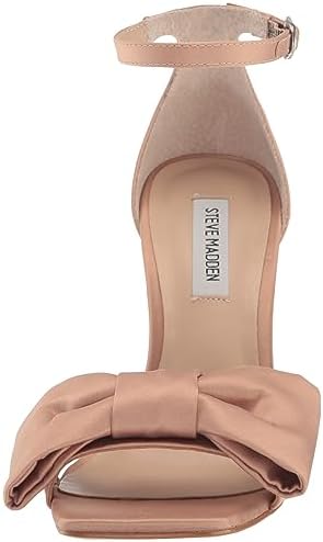 Steve Madden Women's Trusty Heeled Sandal, Blush Satin, 8 | Image 1