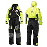 [page_title]-Angel-Berger Fladen Flotationganzug Flotation Suit Schwimmanzug Norwegen Thermoanzug (Schwarz/Gelb, XXL)