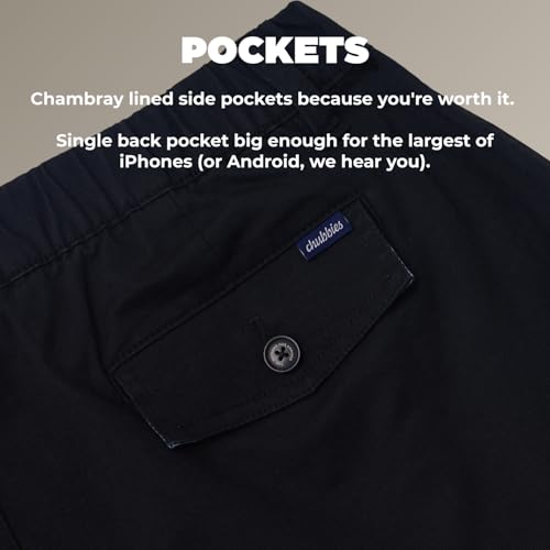 Image of Chubbies Chino Shorts Men 5.5 Inch - Mens Shorts Casual with Elastic Waistband, Side and Back Pockets, Stretch Cotton Blend