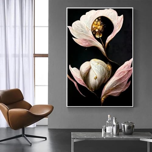 Affiches et impressions d'art fleurs vintage modernes en toile 80x120cm sans cadre