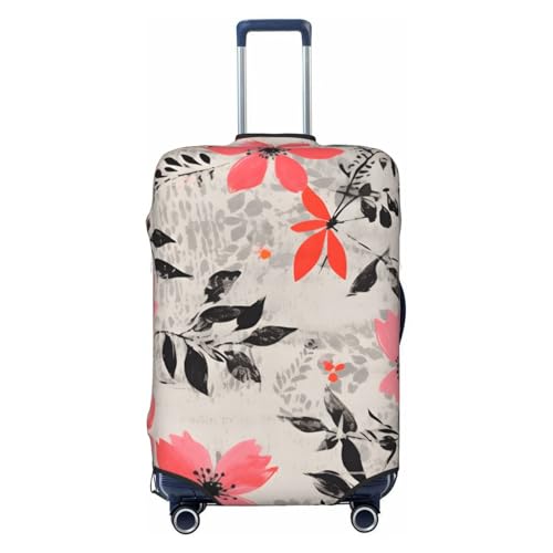 Pretty Flowers Travel Luggage Cover for Suitcase Anti-Scratch Fashion Suitcase Protector Washable Elastic Baggage Covers Fits 29-32 Inch Luggage for Travel Beach Holiday