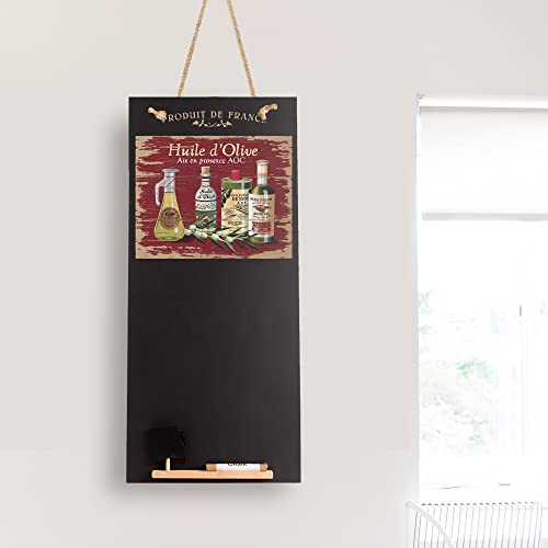 Chalkboards UK CHB087 Wandtafel / Memotafel aus Olivenöl, hoch, dünn, mit Seil, Tablett und Kreide, Kabinen-Design-Serie, Holz, 60 x 26,5 x 1 cm Cover