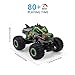 Rhybor Remote Control Dinosaur Car, 2.4GHz All Terrain Remote Control Monster Truck, RC Dinosaur Monster Car, Spray Music Monster Truck RC Cars for Boys 4-7 8-12 and Girls Green