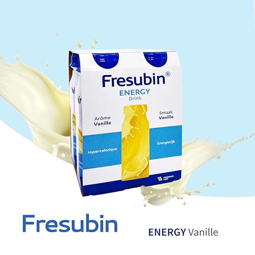 Fresubin Energy Drink - Vanille Hochkalorische Trinknahrung von Fresenius Kabi, 300 kcal pro Flasche, laktosearm, ohne Ballaststoffe ideal bei Mangelernährung (200 ml (24er Pack), Vanille)