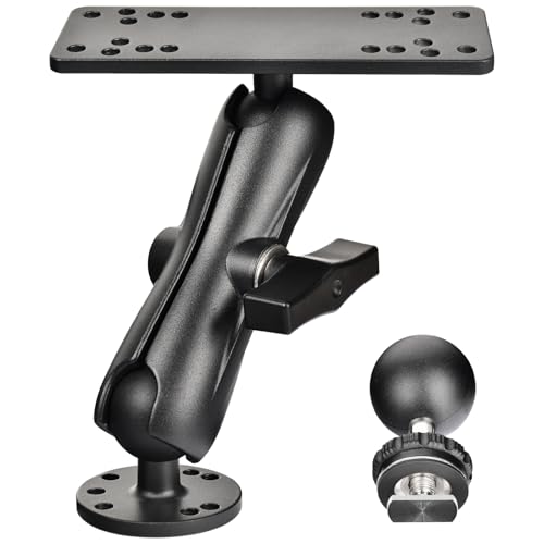 VAUBORTTI Aluminum Fish Finder Mount, Marine Electronic Mount for Boat, C Size 1.5