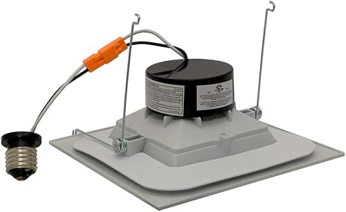 Miniatura 3 de NICOR Lighting - Foco empotrable LED cuadrado blanco de 5 pulgadas en 3000 K (DQR5-10-120-3K-WH-BF)