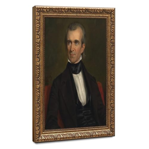 Impression sur toile James K Polk avec cadre robuste, déco murale premium