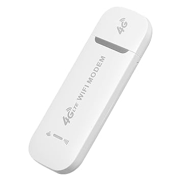 Eacam 4G LTE WiFi Modem 150Mbps Portable WiFi USB WiFi Dongle with WiFi Hotspot for Europea Asia and Africa Region(White)