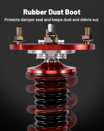 2007-2012 Dodge Caliber EVIL ENERGY Coilovers -Jeep Compass 2008-2017, for Jeep Patriot 2008-2010, Coilovers Suspension Kit, Height Adjustable Lowering Kit, Red - Image 4