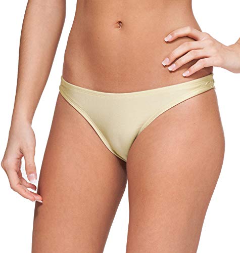 Gary Majdell Sport Women's New Liquid or Shiny Bikini Swimsuit Bottomâ€¦ (Ivory, Medium)