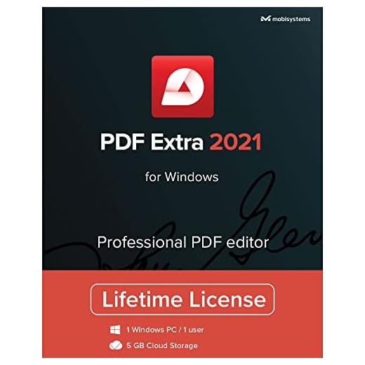 PDF Extra 2021 - Professional PDF Editor – Edit, Protect, Annotate, Fill and Sign PDFs - 1 Windows PC/1 User/Lifetime license