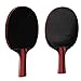 Kufoo Table Tennis Balls, Rackets and Table Tennis Balls Set, Flexible Touch, Comfortable and Grip, Wood and Rubber Wear for Training. (Red)