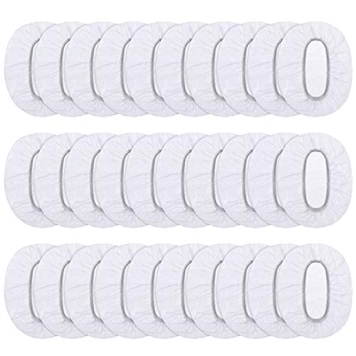 Lvcky 100 Pack Clear Disposable Ear Protectors Waterproof Ear Covers for Hair Dye, Shower, Bathing