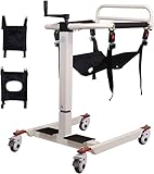【Diseño ajustable para mayor comodidad】 La silla de transferencia para ancianos cuenta con ajuste de altura (60-95 cm) y ancho (58-75 cm), adaptándose a diferentes necesidades y escenarios. Perfecta para la transferencia entre cama, silla de ruedas, inodoro y ducha sin esfuerzo, brindando independencia y facilidad de movimiento al usuario.