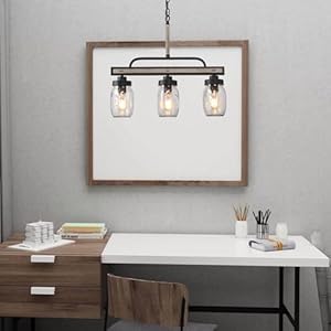 Log barn farmhouse chandeliers for dining room 3 light rustic mason jar chandelier light fixture 22 l faux wood kitchen island pendant lighting  urban country home decor