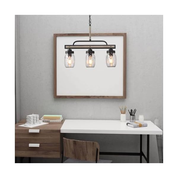Log barn farmhouse chandeliers for dining room 3 light rustic mason jar chandelier light fixture 22 l faux wood kitchen island pendant lighting  urban country home decor