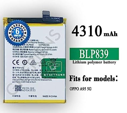 Image of Original BLP839 Battery for Oppo A95 BLP839 Battery with 6 Month Warranty****(A0178)