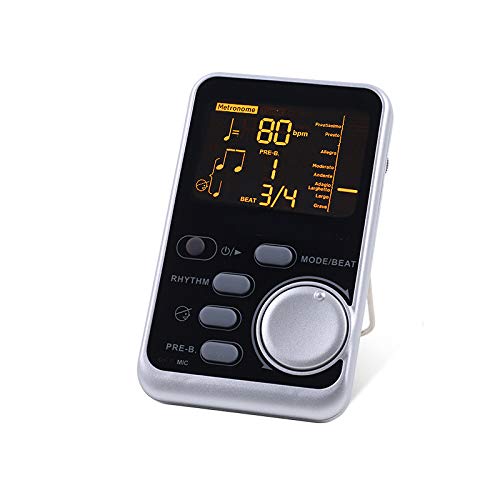 lzndeal Electronic Metronome,Violin,Guitar,Drum Kit,Piano,Erhu,WSM-240 Metro-Tuner Rhythm Device Portable Electronic Metronome Universal Tuner Musical Instrument Accessories
